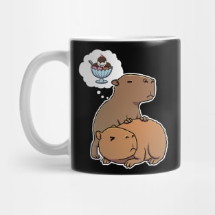 Capybara thinking about Ice Cream Mug